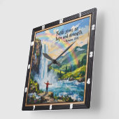 Geloof geeft ons hoop en kracht. Romeinen 15:13 Vierkante Klok (Hoek)