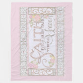 GELOOF geeft substantie fleece deken (roze) (Voorkant)