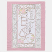 Geloof geeft substantie fleecedeken (Lila) Fleece Deken (Voorkant)