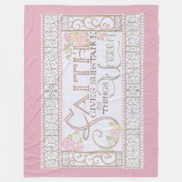 Geloof geeft substantie fleecedeken (Lila) Fleece Deken