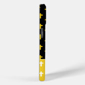 Geloof Geel Zwart Wit Kruis Leeuw van Juda Case-Mate iPhone Case (Achterkant / Rechts)