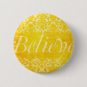 geloof gele Button van Damask