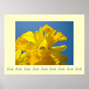 Geloof Geloof Geloof kunstprints Lente Narcissen Poster