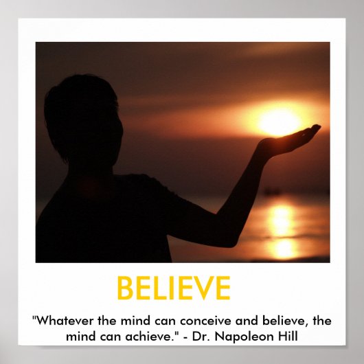 Geloof, geloof, geloof, mogelijkheden voor Motivat Poster (Voorkant)