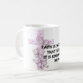 Geloof gelooft niet... Christelijke geacht Mok (Voorkant links)