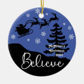 Geloof gepersonaliseerd keramisch ornament (Voorkant)