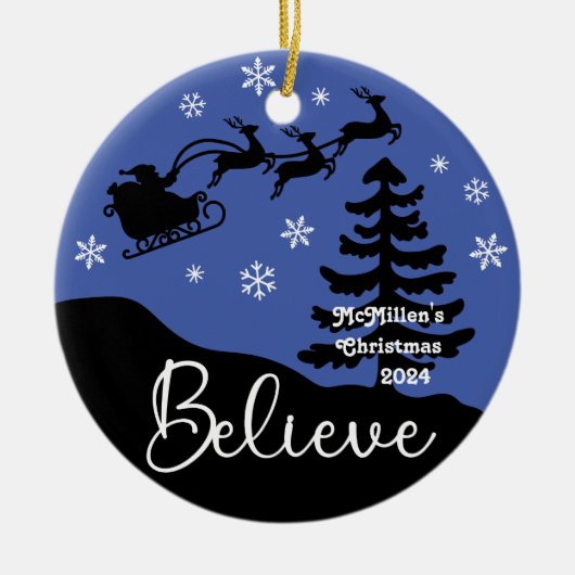 Geloof gepersonaliseerd keramisch ornament (Voorkant)