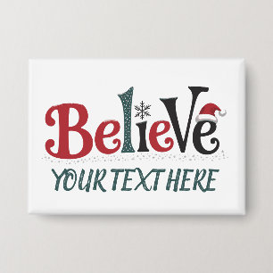 Geloof Gepersonaliseerd Kerstfeest Familie Button