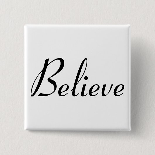 Geloof - Gepersonaliseerd Vierkante Button 5,1 Cm (Voorkant)