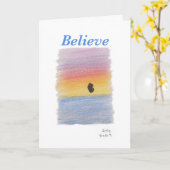 "Geloof" gevouwen Wenskaart Kaart (Gele Bloem)