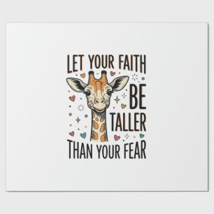 Geloof Giraffe Inspirerend Vintage Shirt Ontwerp_1 Cadeaupapier