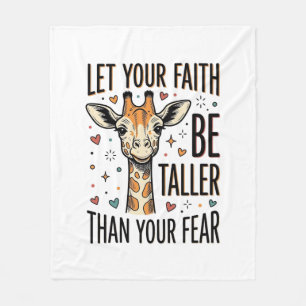 Geloof Giraffe Inspirerend Vintage Shirt Ontwerp_1 Fleece Deken