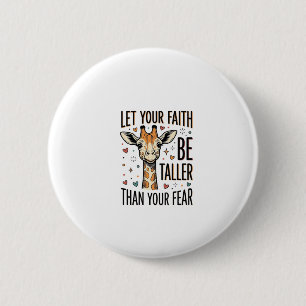 Geloof Giraffe Inspirerend Vintage Shirt Ontwerp_1 Ronde Button 5,7 Cm