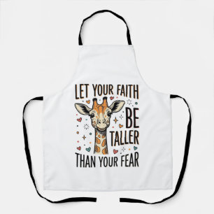 Geloof Giraffe Inspirerend Vintage Shirt Ontwerp_1 Schort