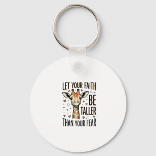 Geloof Giraffe Inspirerend Vintage Shirt Ontwerp_1 Sleutelhanger