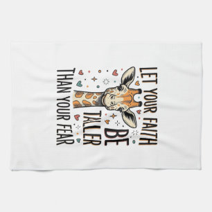 Geloof Giraffe Inspirerend Vintage Shirt Ontwerp_1 Theedoek