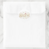 Geloof Glanzende Sticker (Tas)