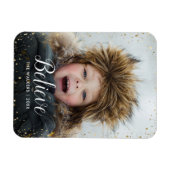 Geloof | Glitz Faux Glitter Photo Overlay Magneet (Horizontaal)