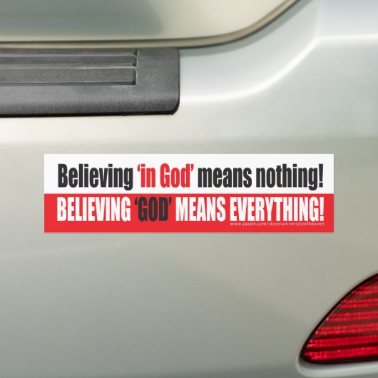 Geloof God Bumpersticker (Op auto)