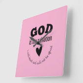 Geloof: God is mijn redding Vierkante Klok (Hoek)