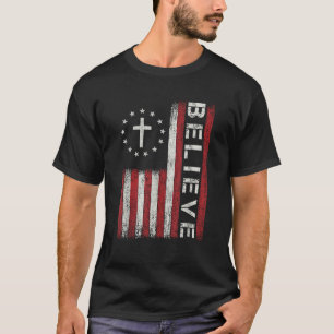 Geloof God Jezus Christelijk Bijbel Geloof Kruis V T-shirt