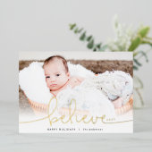 Geloof Gold Folie Feestdagenkaart (Staand Voorkant)