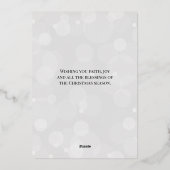 Geloof Gold Stars Kerstmis 3 Foto's Folie Feestdagenkaart (Achterkant)