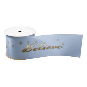 Geloof Gold Text design Vakantiegift Satijnen Lint (Spoel)