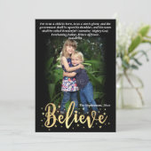 Geloof Goud Religieuze Bijbel Verse Foto Feestdagenkaart (Staand voorkant)