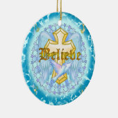 Geloof Gouden Christelijk Kruis Ornament (Rechts)