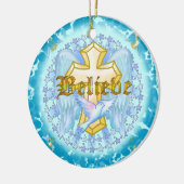 Geloof Gouden Christelijk Kruis Ornament (Links)