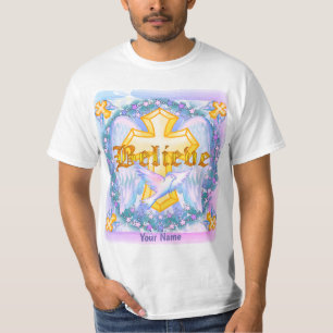 Geloof Gouden Christelijk Kruis T-Shirt