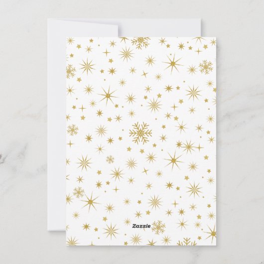 Geloof Gouden Folie Effect Kerstvakantie Foto Feestdagenkaart (Achterkant)