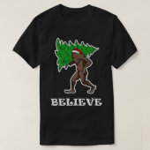 Geloof Grappig Kerstmis Santa Tshirt Holiday Gift (Design voorkant)