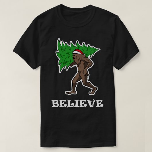 Geloof Grappig Kerstmis Santa Tshirt Holiday Gift (Design voorkant)