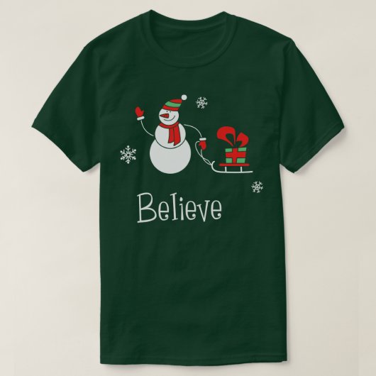 Geloof Grappig Kerstmis Tshirt Jongen Meisje Holi (Design voorkant)