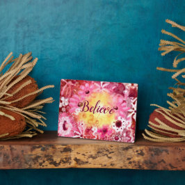 Geloof grillige bloem roze rood geel fotoplaat