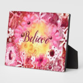 Geloof grillige bloem roze rood geel fotoplaat (Zijkant)