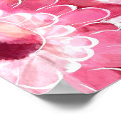 Geloof grillige bloem roze rood geel poster (Hoek)