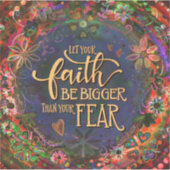 Geloof Groter dan angst  Floral Inspirivity Sticker (Voorkant)