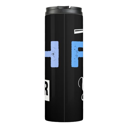 Geloof groter dan angst thermosbeker (Achterkant)