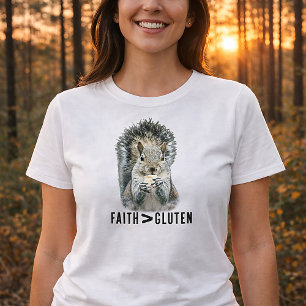 Geloof Groter Dan Gluten Grappige Christelijke Eek T-shirt