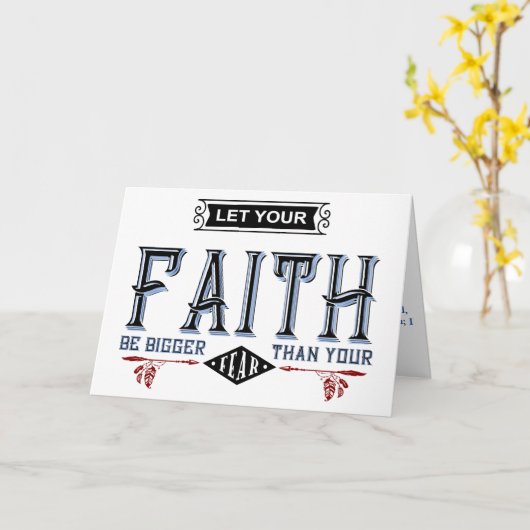 Geloof groter dan je angst kaart (Gele Bloem)