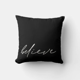 Geloof handgeschreven minimalistisch handgeschreve kussen