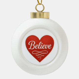 Geloof Hart Keramische Bal Ornament