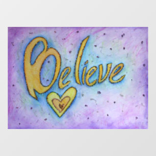 Geloof Heart Inspirerend Word Art Window Cling Raamsticker