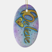 Geloof Heart Word Art Holiday Gift Ornament (Rechts)