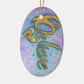 Geloof Heart Word Art Holiday Gift Ornament (Links)