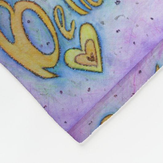 Geloof Heart Word Art Soft Fleece Chemo Blanket Deken (Hoek)