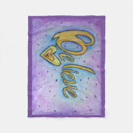 Geloof Heart Word Art Soft Fleece Chemo Blanket Deken (Voorkant)